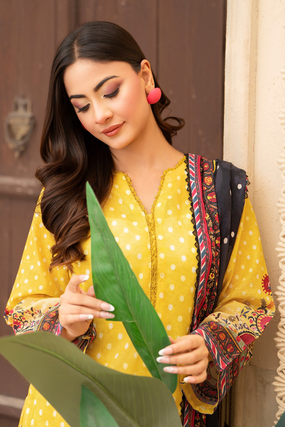 3PC Unstitched Yellow Lawn - SU25V20-S10 - JACQUARD CLOTHING