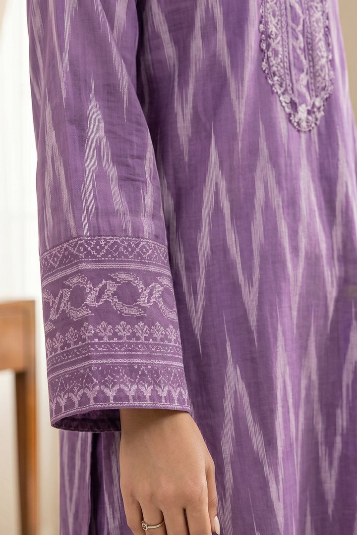 2 Piece Lavender Purple Unstitched Printed Cambric Co-Ord Set