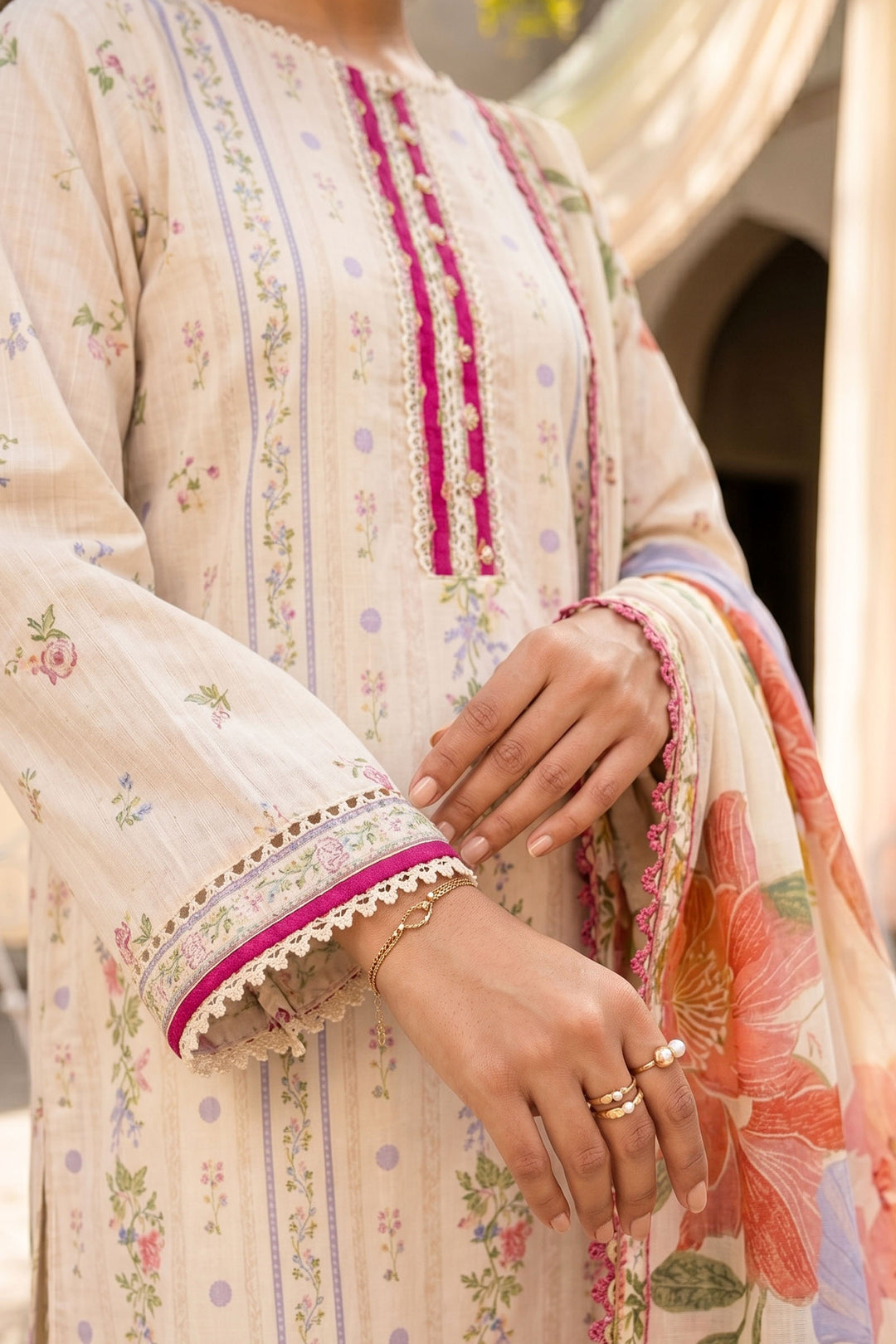 3 Piece Unstitched Pearl Premium Lawn