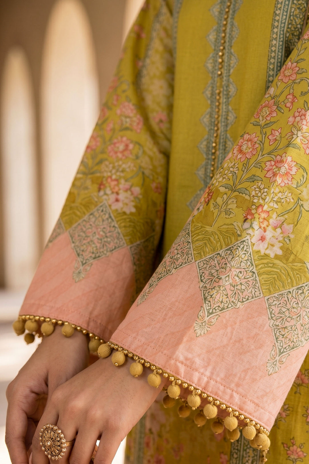 3 Piece Unstitched Yellow Premium Lawn