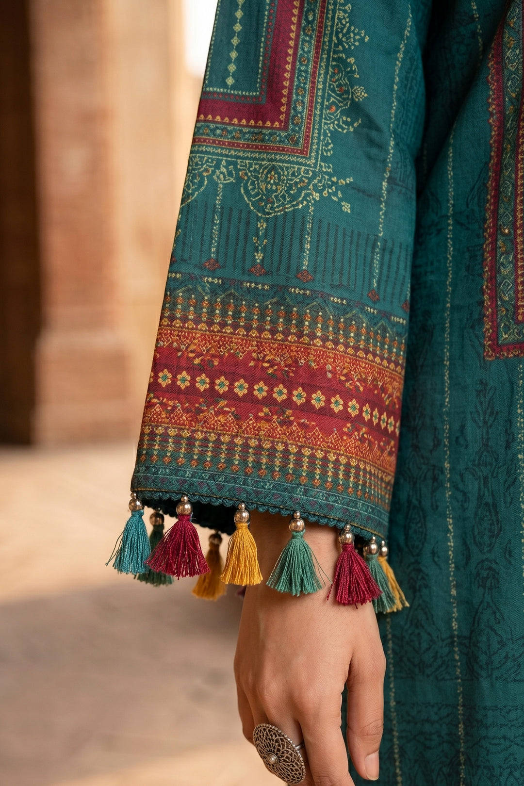 3 Piece Unstitched Sea Green Premium Lawn
