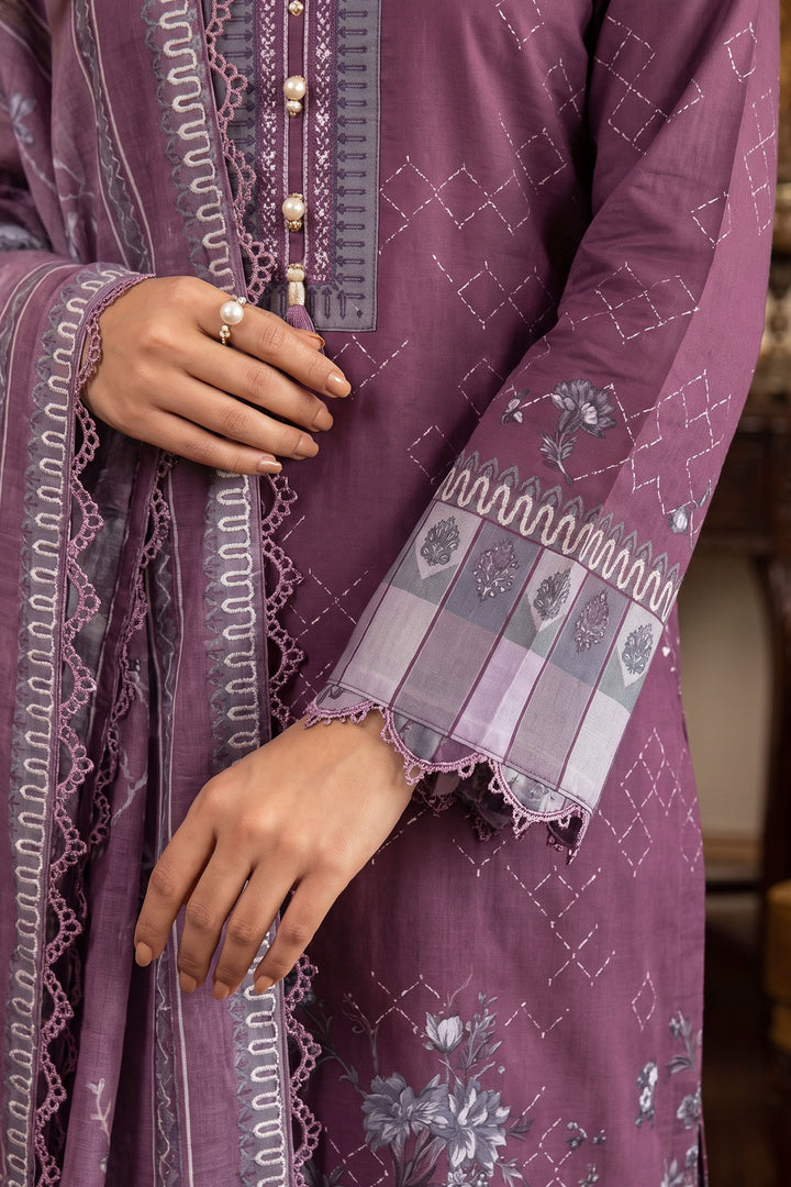 Plum 3 Piece Unstitched Premium Printed Lawn