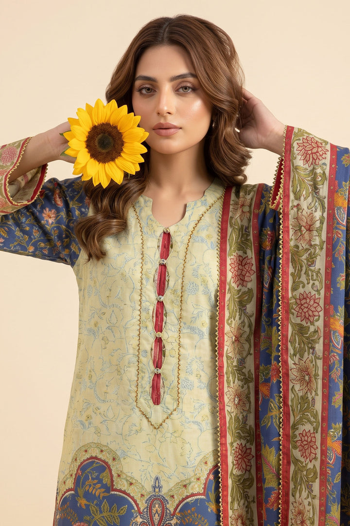 3 Piece Unstitched Panache Green Khaddar