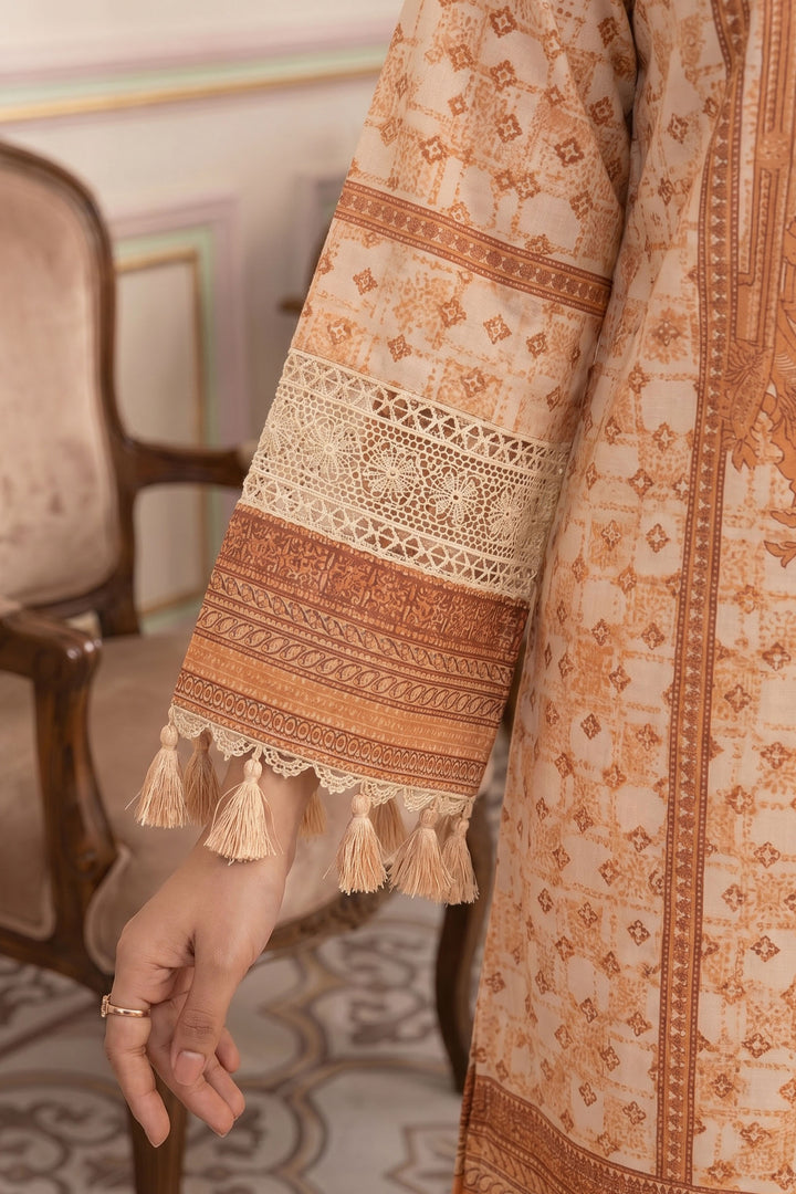 Desert Sand 3 Piece Unstitched Premium Printed Lawn