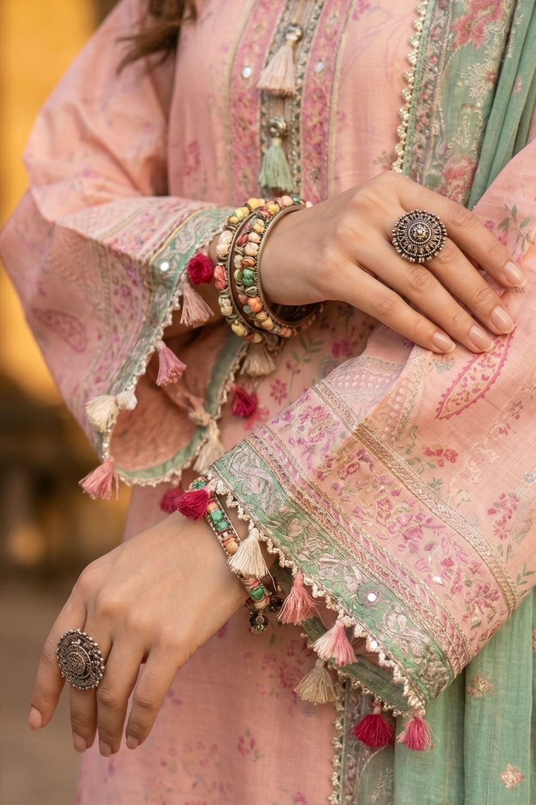 3 Piece Unstitched Pink Premium Lawn