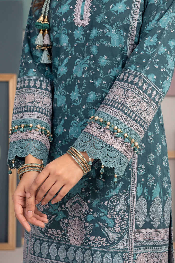 Casal Blue 3 Piece Unstitched Premium Printed Lawn