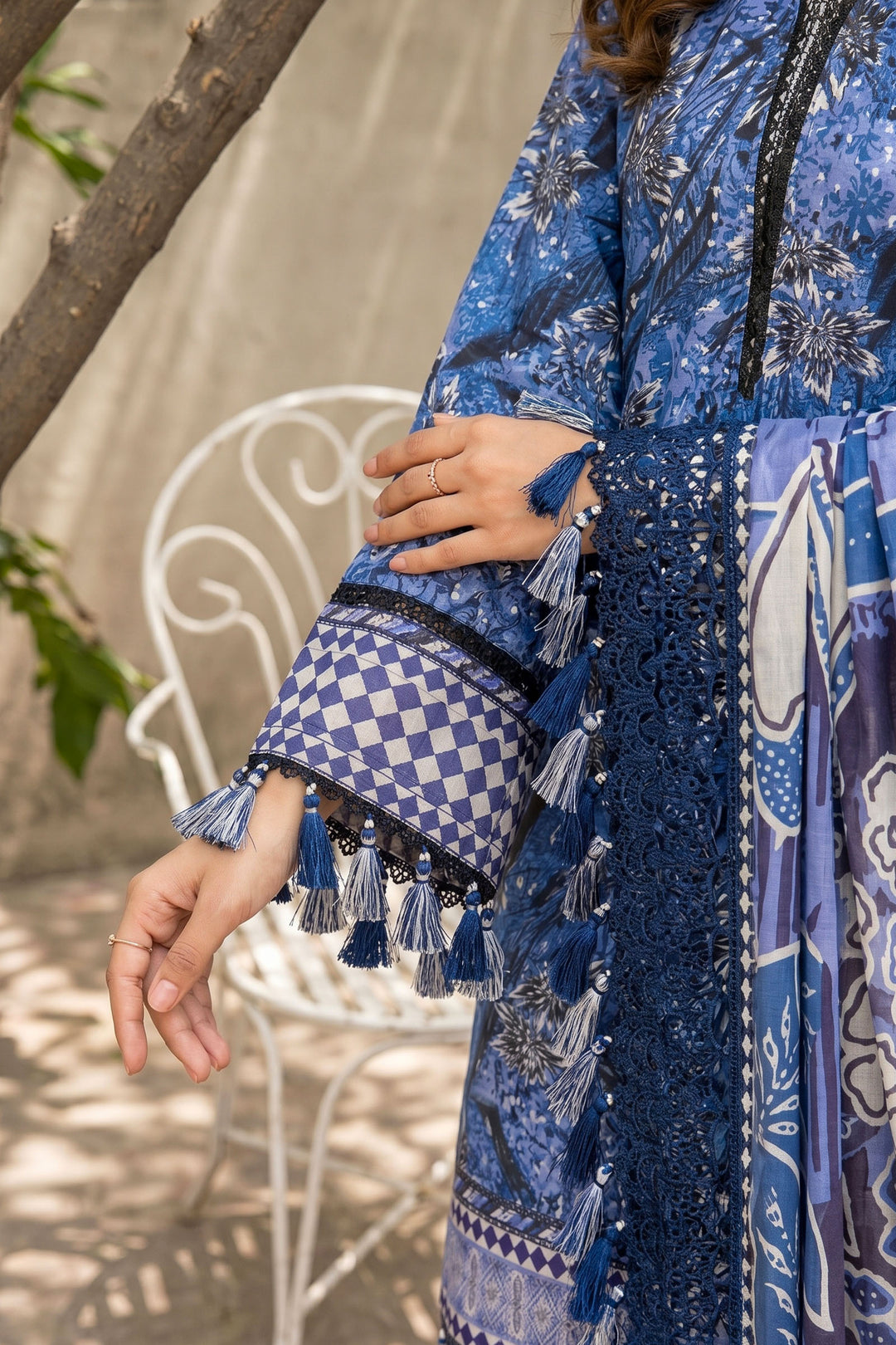 3 Piece Unstitched Purple Premium Lawn