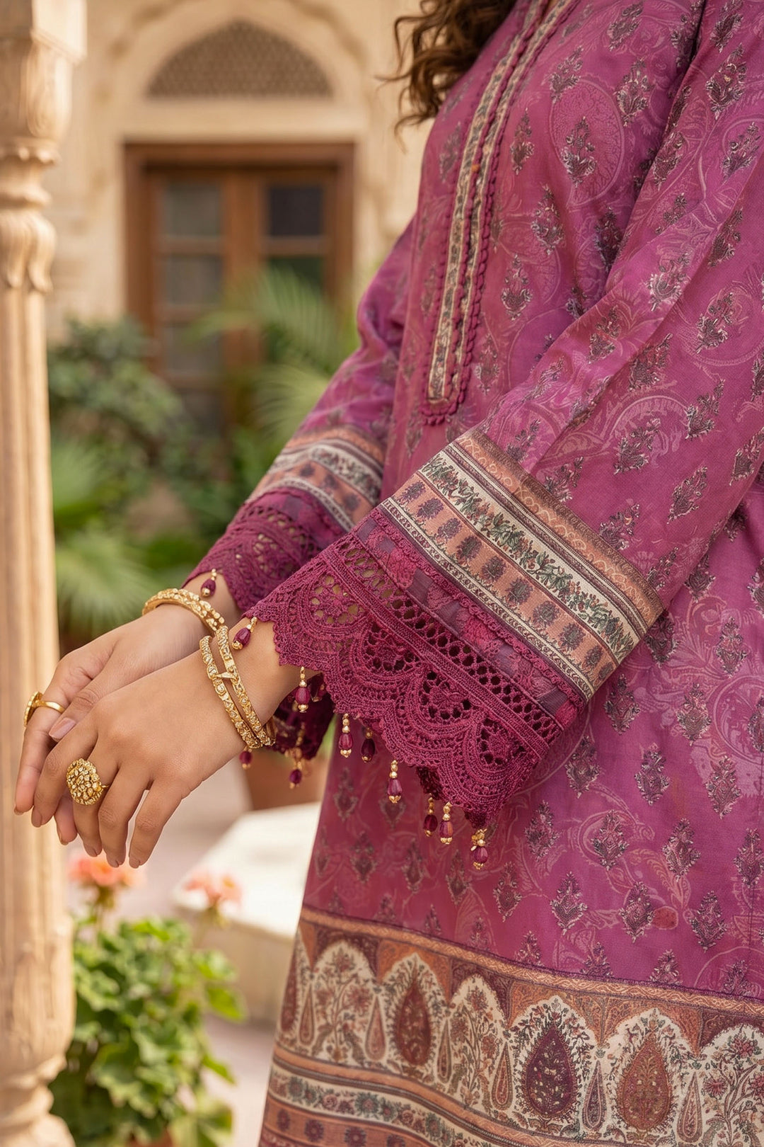 Raspberry Rose 3 Piece Unstitched Premium Printed Lawn