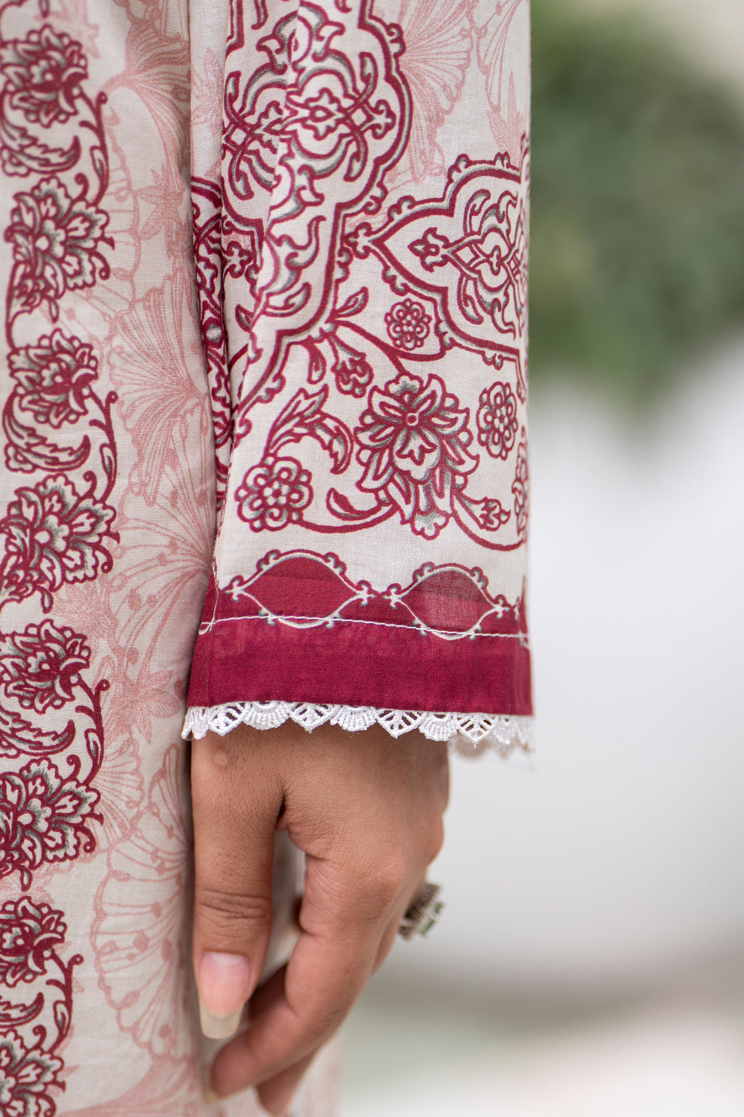 3 Pcs Unstitched Beige Premium Lawn - SU25V33-S1 - JACQUARD CLOTHING