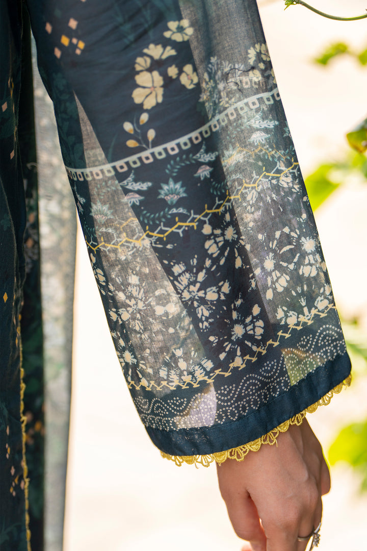 3 Pcs Unstitched Gray Lawn - SU25V16-S9 - JACQUARD CLOTHING