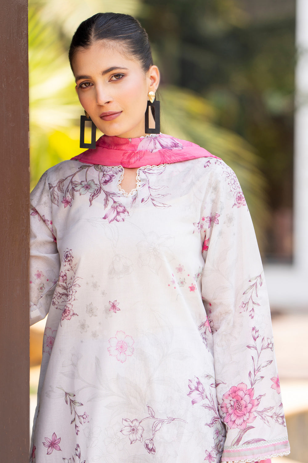 3 Pcs Unstitched Grey Lawn - SU25V17-S9 - JACQUARD CLOTHING