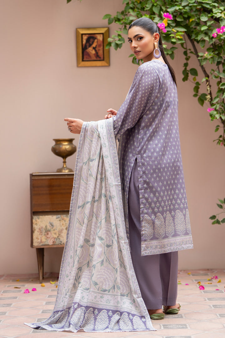 3 Pcs Unstitched Grey Lawn - SU25V24-S1 - JACQUARD CLOTHING