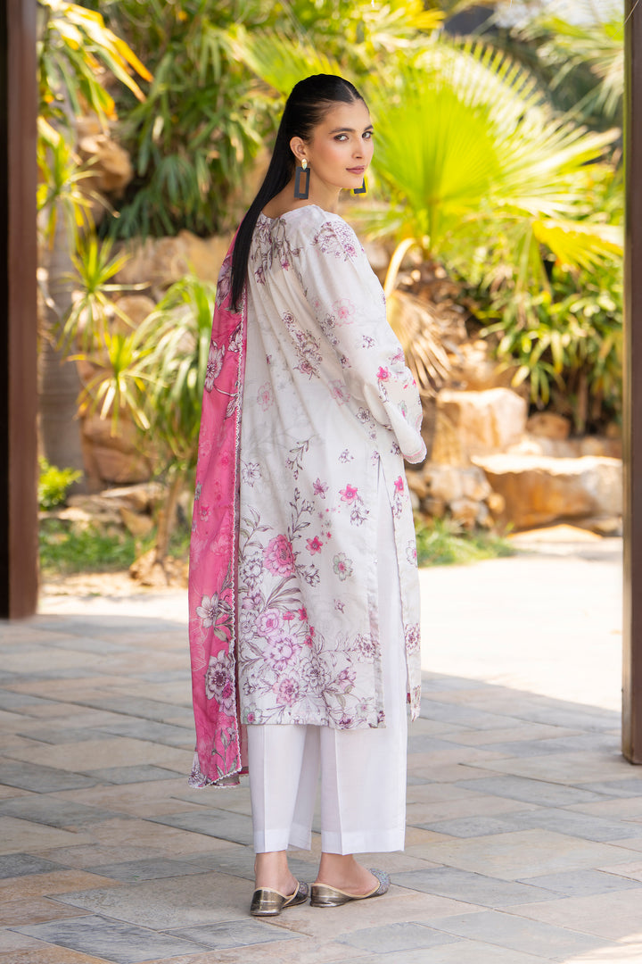 3 Pcs Unstitched Grey Lawn - SU25V17-S9 - JACQUARD CLOTHING