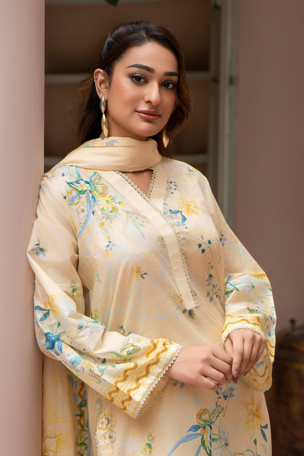 3 Pcs Unstitched Lemon Lawn - SU25V26-S5 - JACQUARD CLOTHING