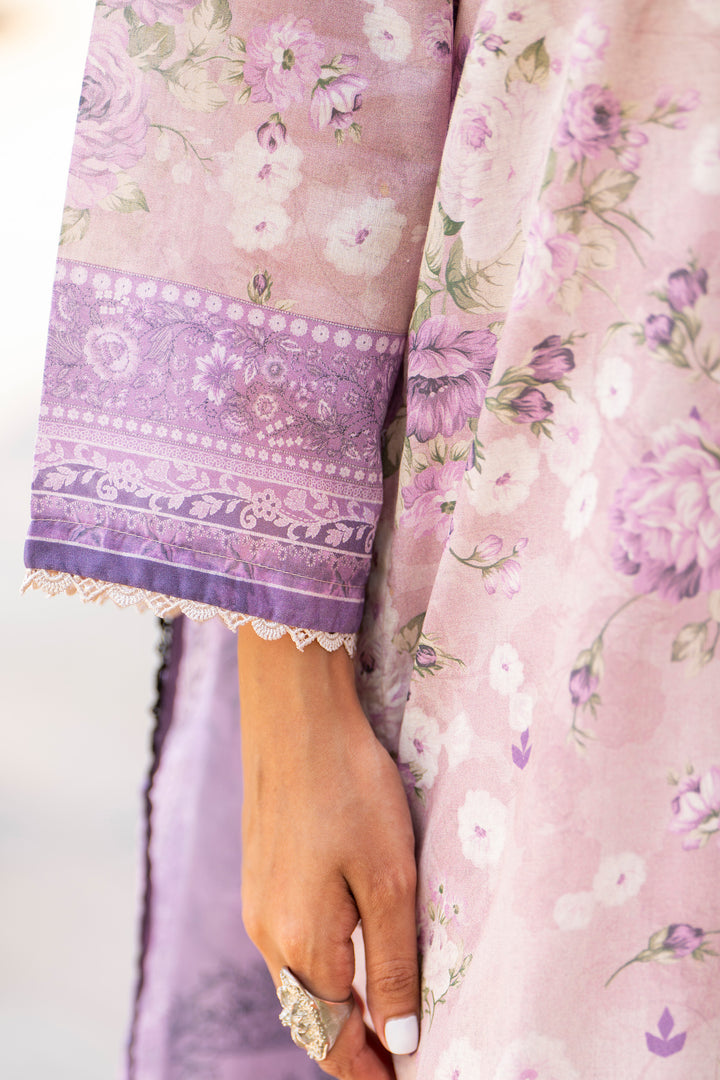 3 Pcs Unstitched Lilac Lawn - SU25V17-S8 - JACQUARD CLOTHING