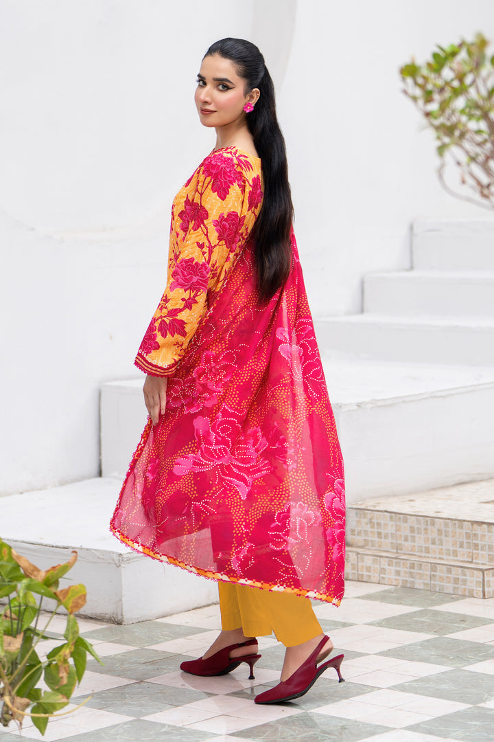 3 Pcs Unstitched Mustard Premium Lawn - SU25V31-S1 - JACQUARD CLOTHING