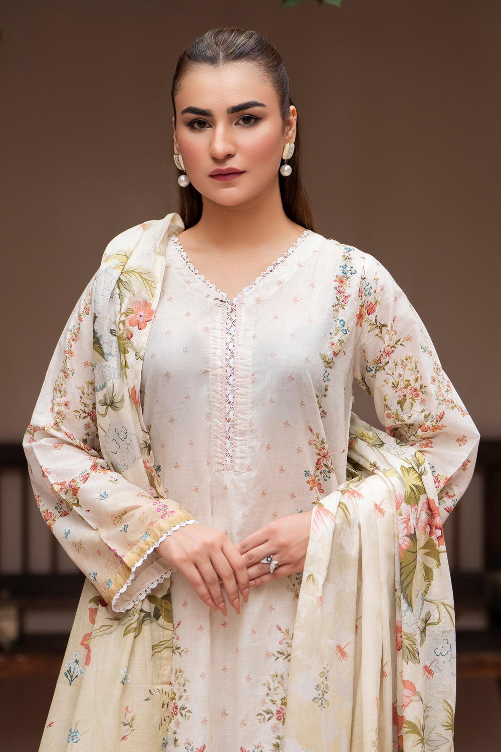 3 Pcs Unstitched Pearl Lawn - SU25V25-S2 - JACQUARD CLOTHING