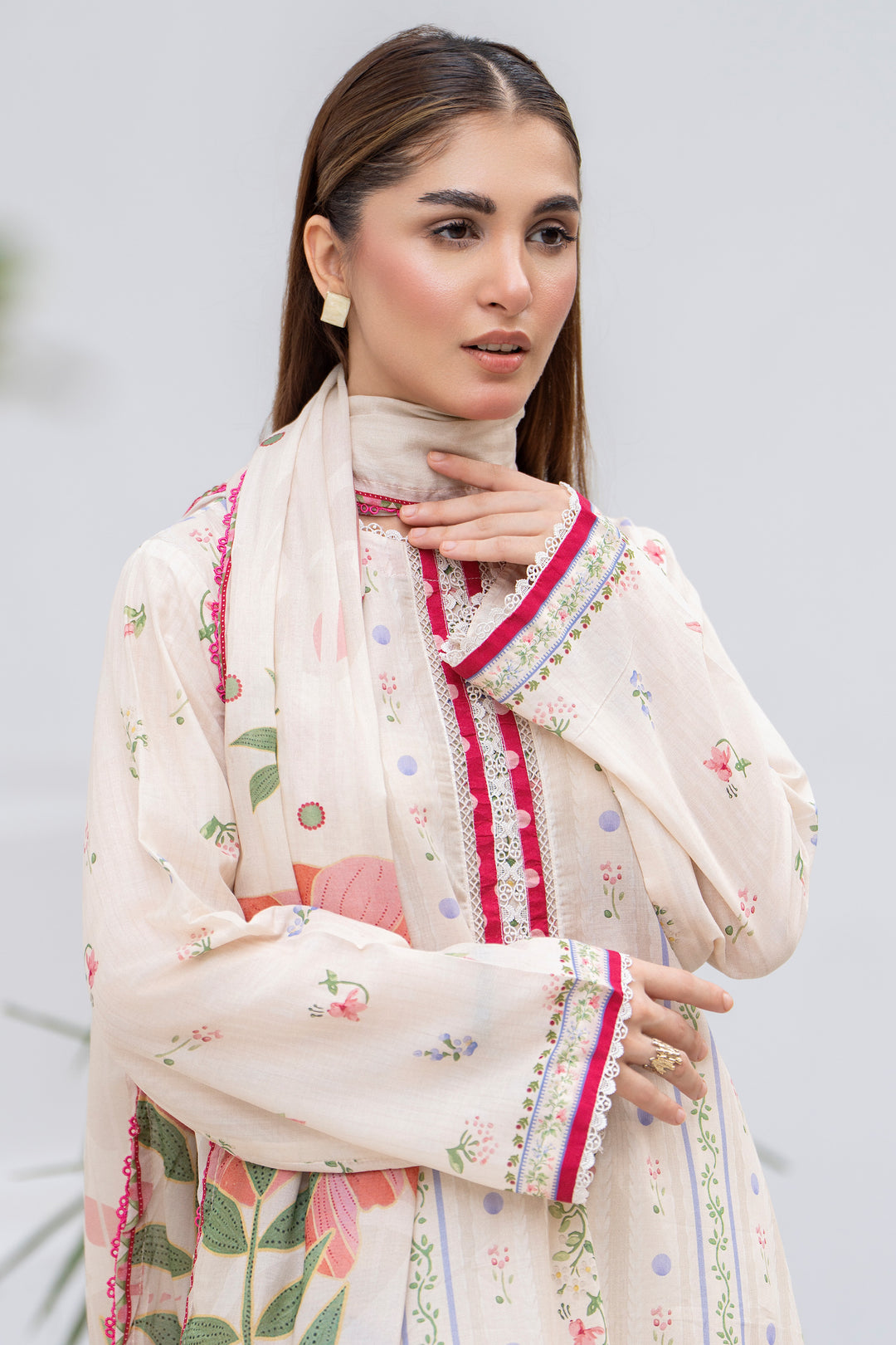 3 Pcs Unstitched Pearl Premium Lawn - SU25V32-S10 - JACQUARD CLOTHING