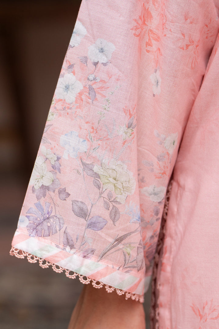 3 Pcs Unstitched Pink Lawn - SU25V22-S2 - JAQUARD CLOTHING