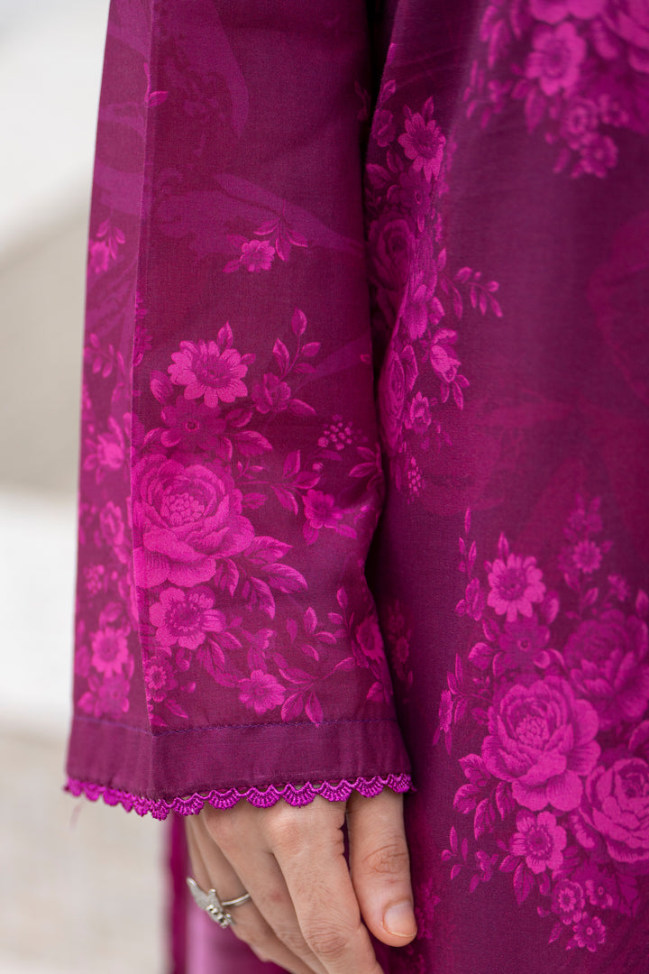 3 Pcs Unstitched Plum Lawn - SU25V31-S10 - JACQUARD CLOTHING