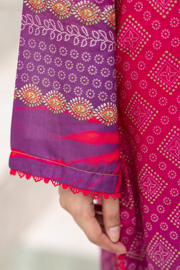 3 Pcs Unstitched Plum Premium Lawn - SU25V33-S4 - JACQUARD CLOTHING