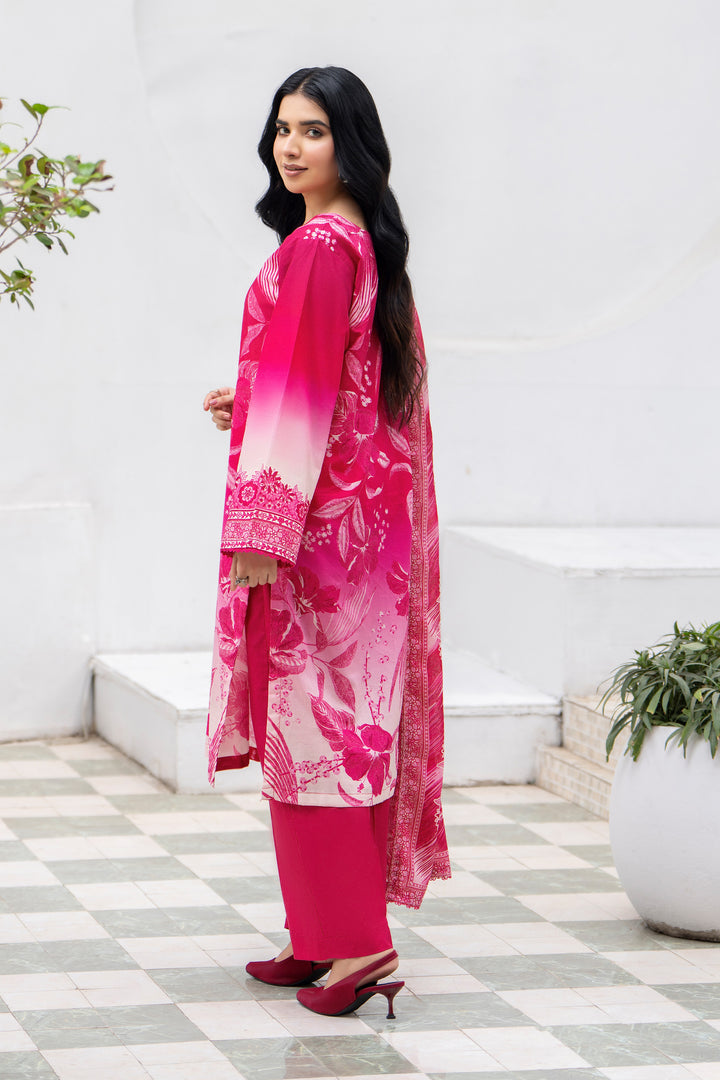 3 Pcs Unstitched Raspberry Lawn - SU25V29-S10 - JACQUARD CLOTHING