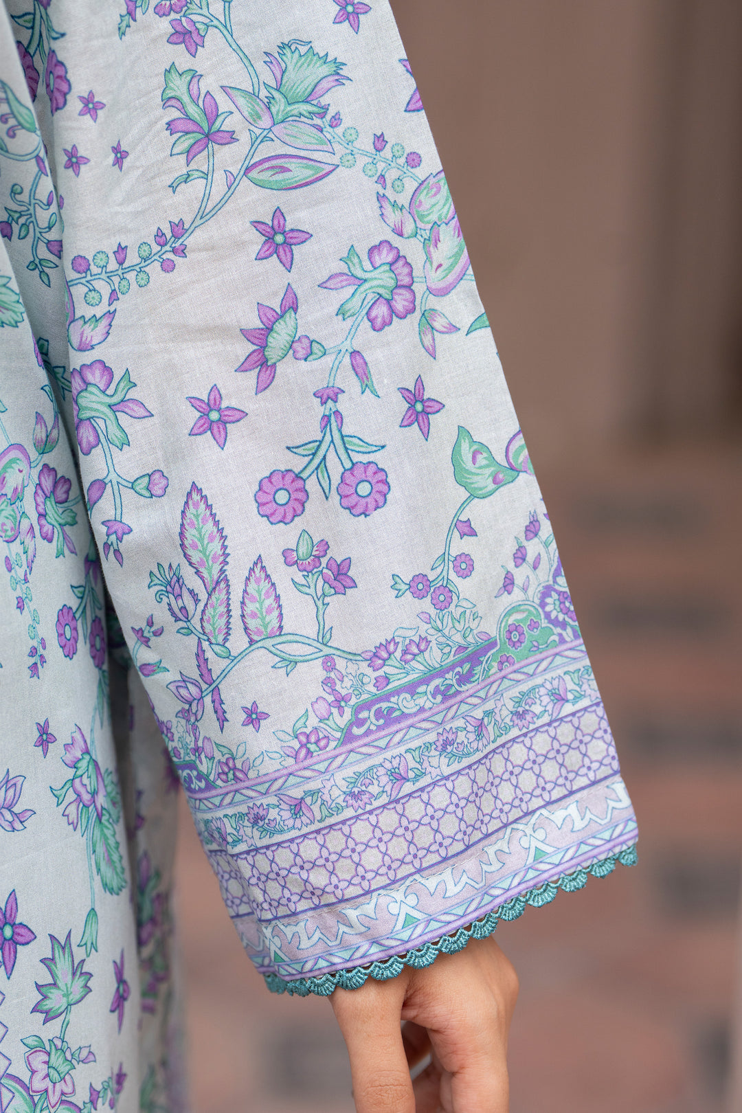3 Pcs Unstitched Violet Lawn - SU25V23-S3 - JAQUARD CLOTHING