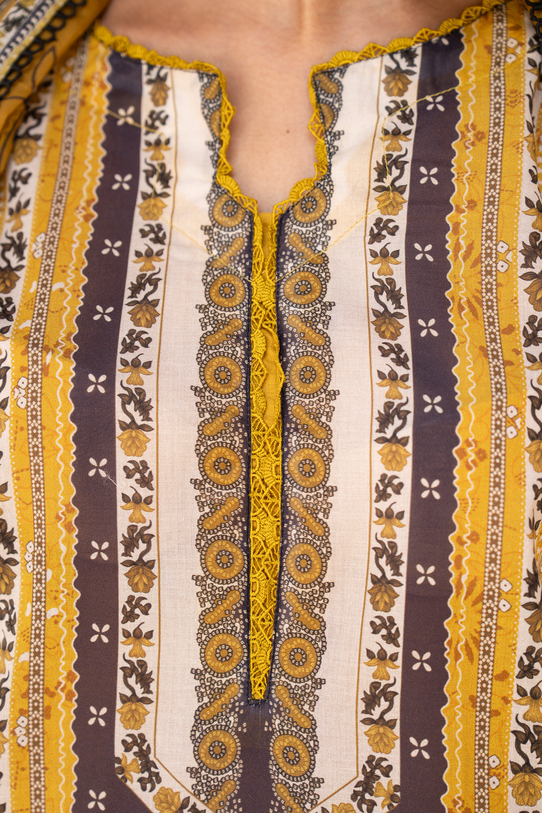 3 Pcs Unstitched Yellow Lawn -SU25V19-S10 - JACQUARD CLOTHING