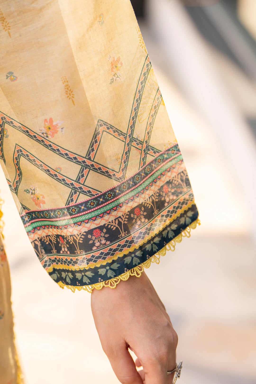 3 Pcs Unstitched Yellow Lawn - SU25V16-S4 - JACQUARD CLOTHING