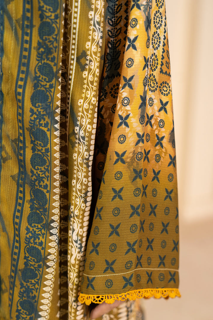 3 Piece Unstitched Apricot Premium Linen