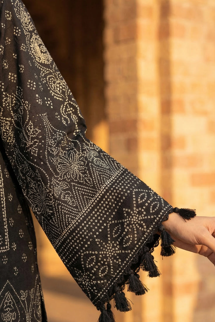 3 Piece Unstitched Black Premium Printed Lawn