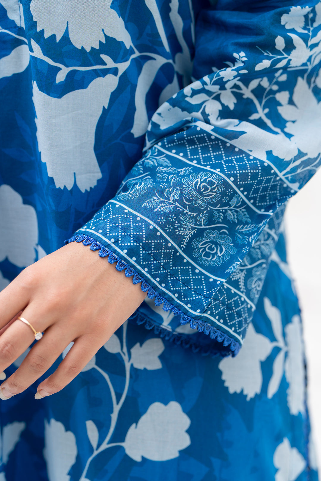 3 Piece Unstitched Blue Lawn - SU25V27-S9 - JACQUARD CLOTHING