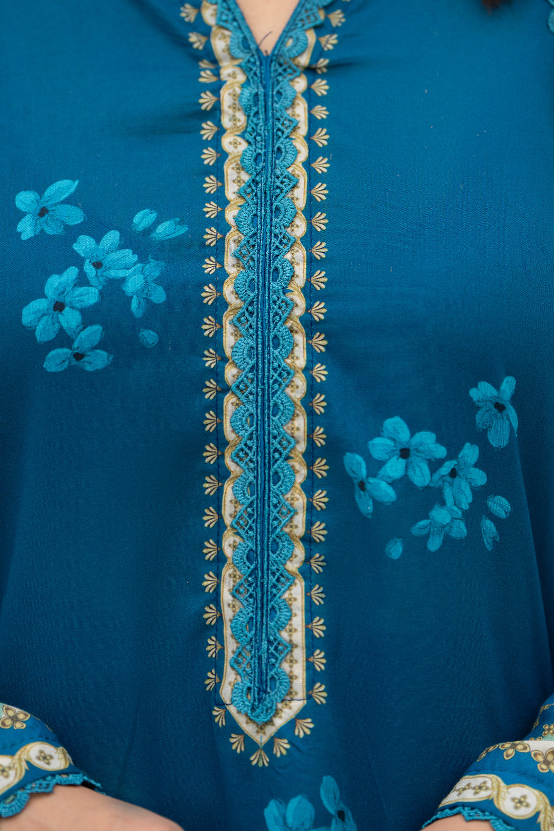 3 Piece Unstitched Blue Lawn - SU25V30-S4 - JACQUARD CLOTHING