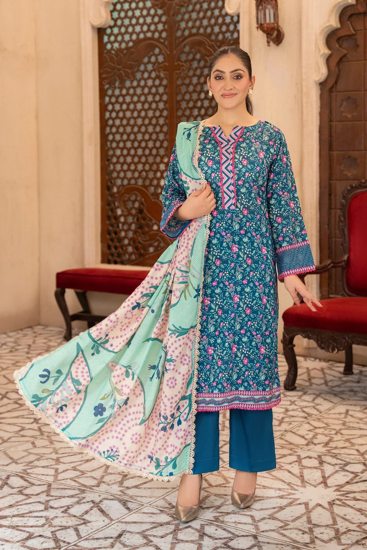 3 Piece Unstitched Cadet Premium Printed Lawn Suit - Jacquard Clothing Summer 2026