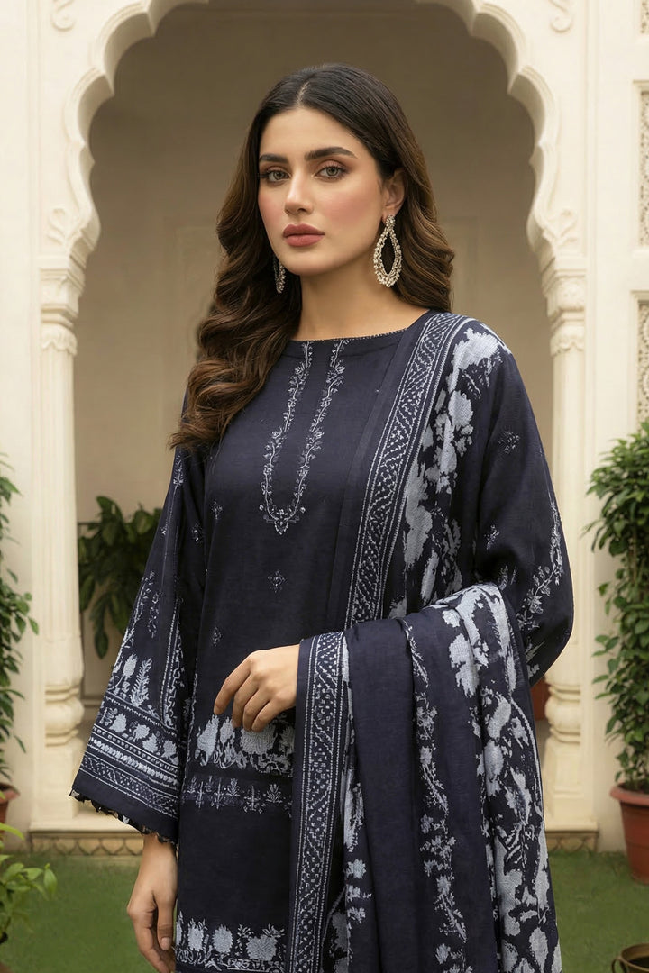 3 Piece Unstitched Dark Purple Premium Printed Lawn Suit By Jacquard Clothing Summer 2026 Collection