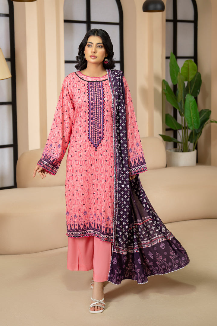 3 Piece Unstitched Geraldine Premium Linen