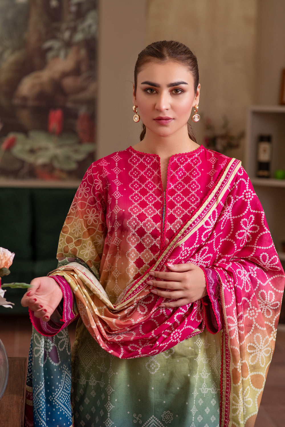 3 Piece Unstitched Multi Premium Lawn - SU25V12-S10 - JACQUARD CLOTHING