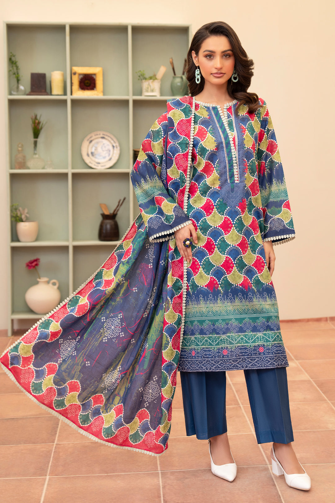 3 Piece Unstitched Multi Premium Lawn - SU25V12-S5 - JACQUARD CLOTHING
