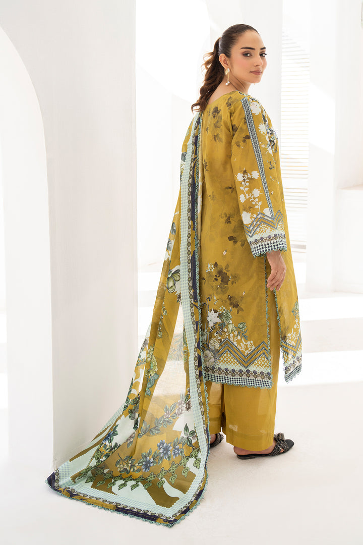 3 Piece Unstitched Mustard Premium Lawn - SU25V10-S2 - JACQUARD CLOTHING