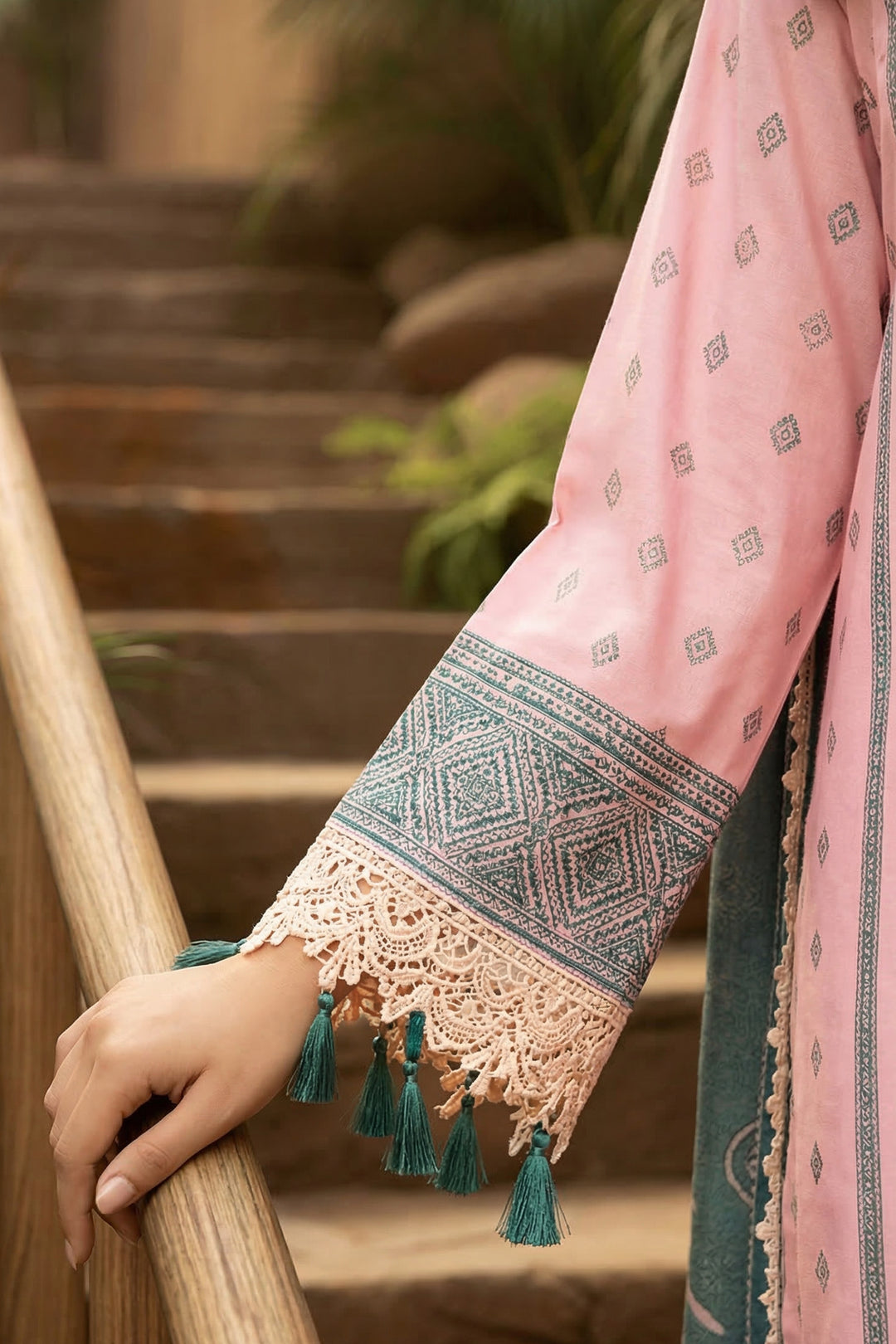 3 Piece Unstitched Pastel Pink Premium Printed Lawn Suit By Jacquard Clothing Summer 2026 Collection