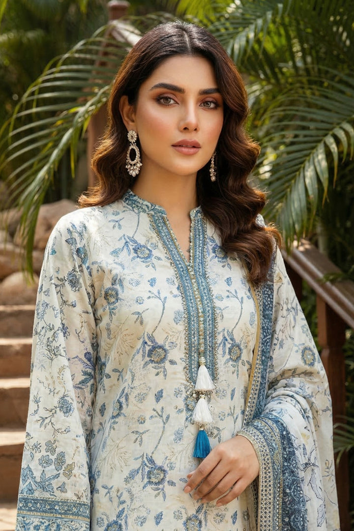 3 Piece Unstitched Platinum Premium Printed Lawn Suit By Jacquard Clothing Summer 2026 Collection