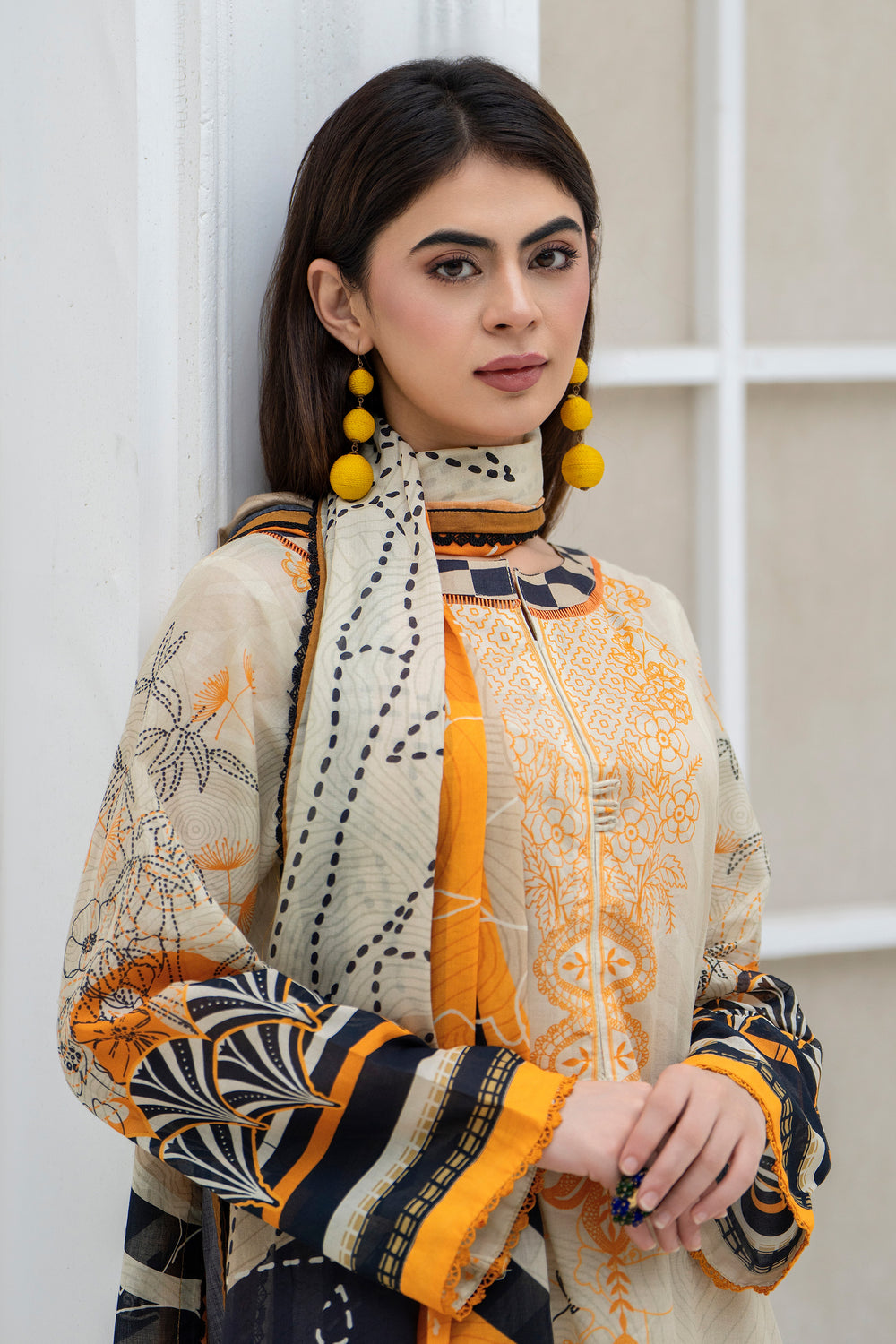3 Piece Unstitched Skin Lawn - SU25V27-S2 - JACQUARD CLOTHING
