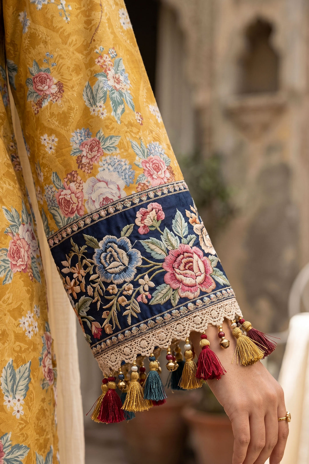 3 Piece Unstitched Mustard Premium Lawn