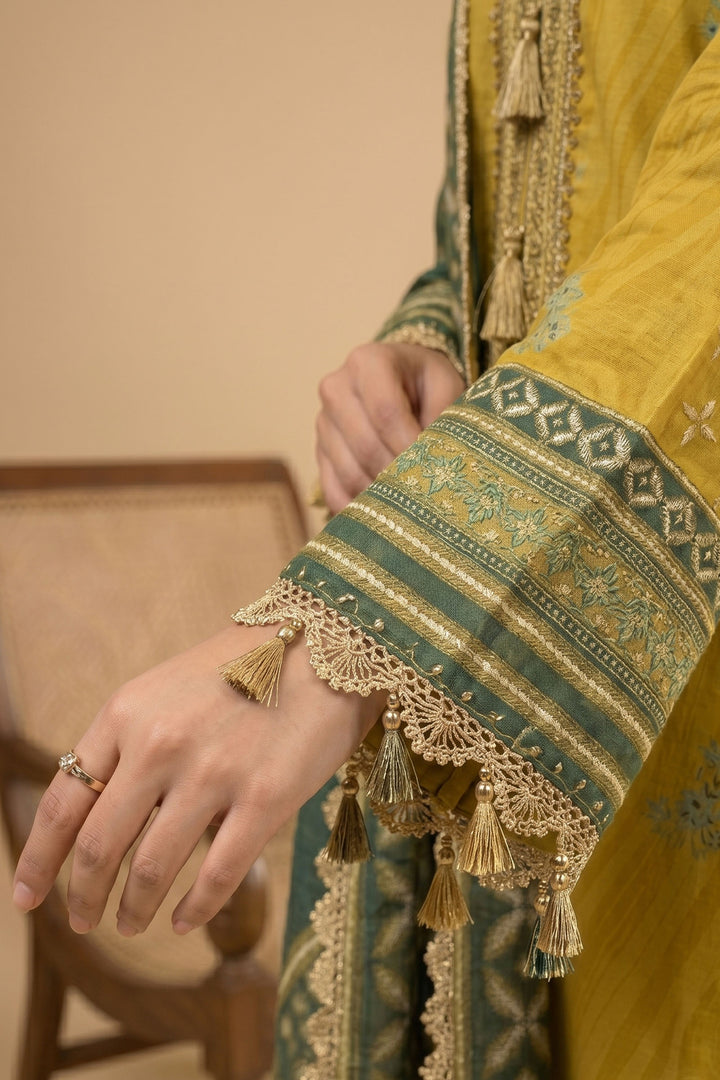 3 Piece Unstitched Yellow Premium Lawn