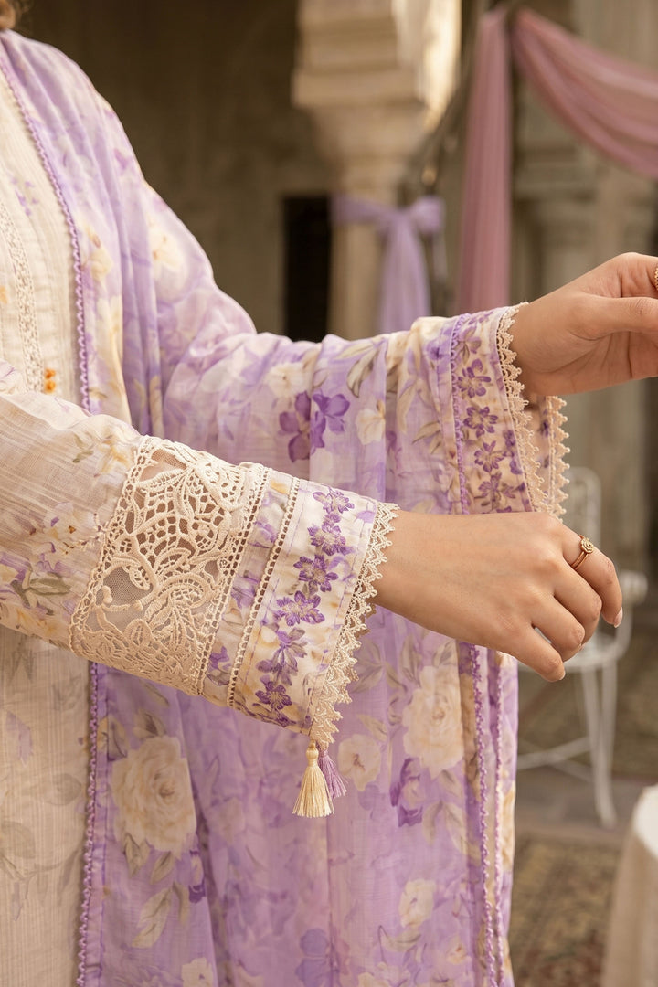 3 Piece Unstitched Beige Premium Lawn