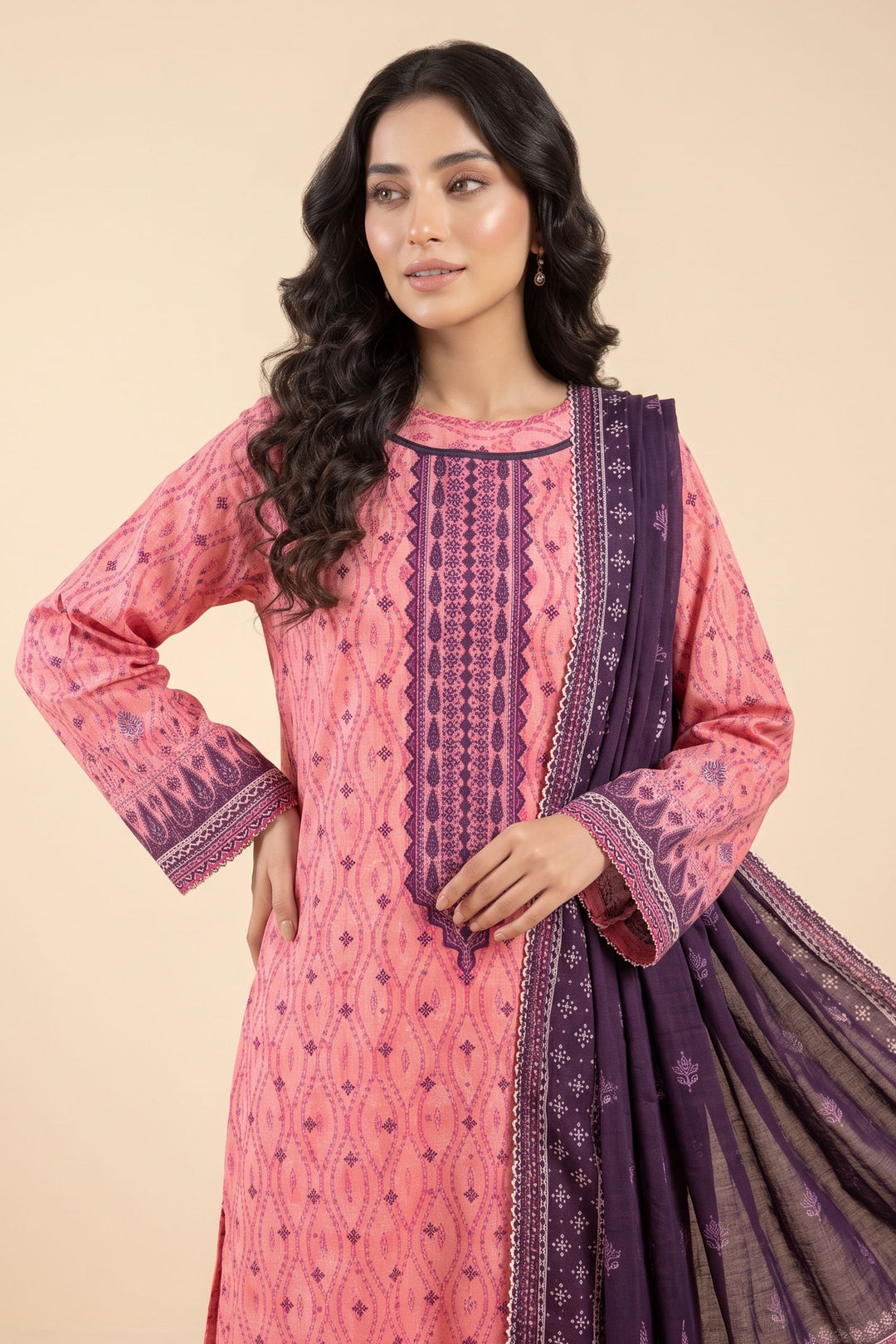 3 Piece Unstitched Geraldine Premium Linen