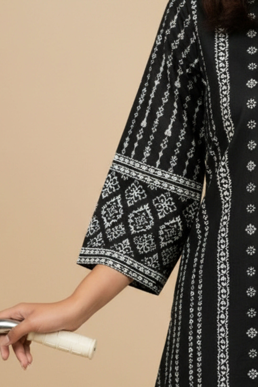 Unstitched Premium Black Printed Co-Ord Set