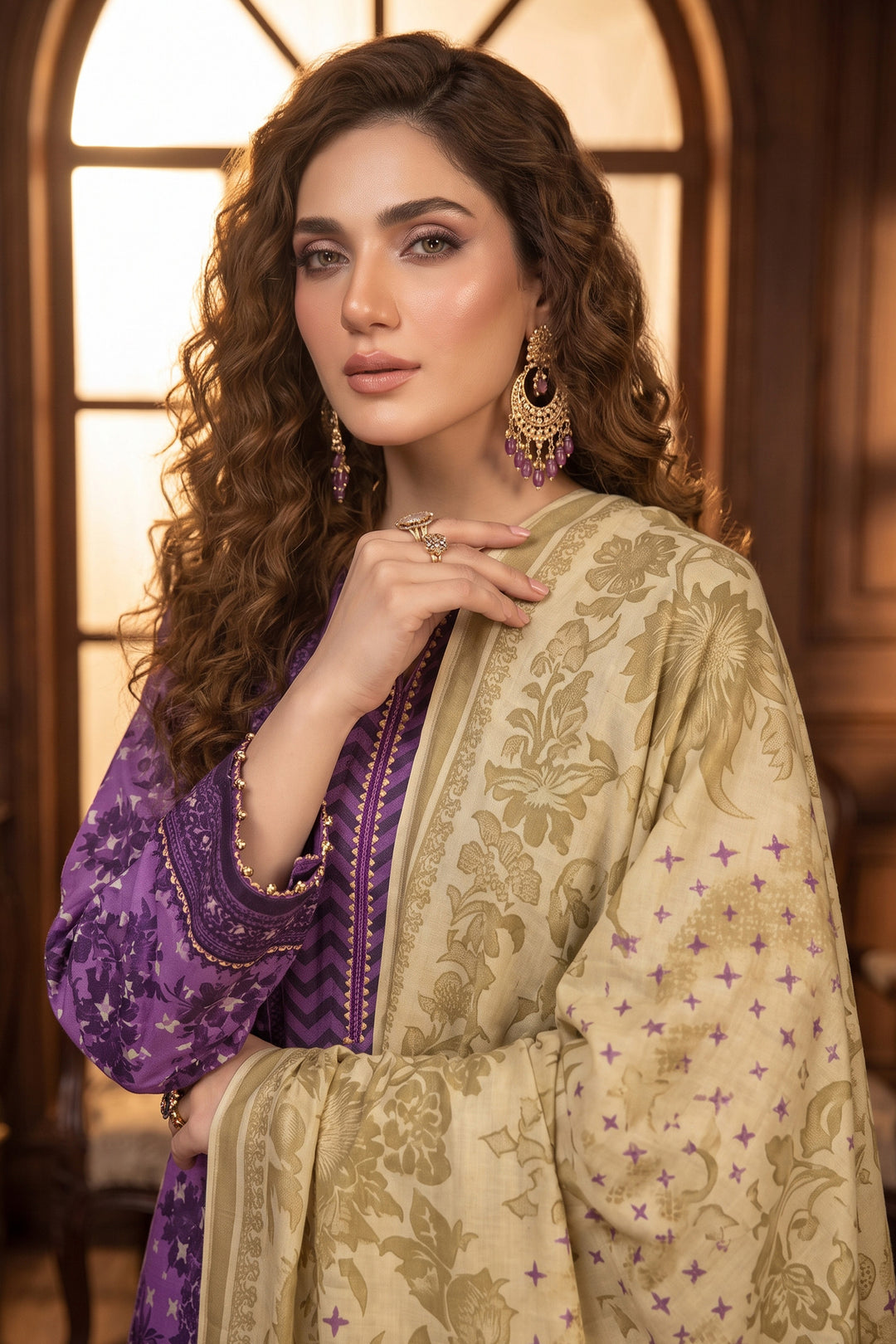 Plum 3 Piece Unstitched Premium Printed Lawn