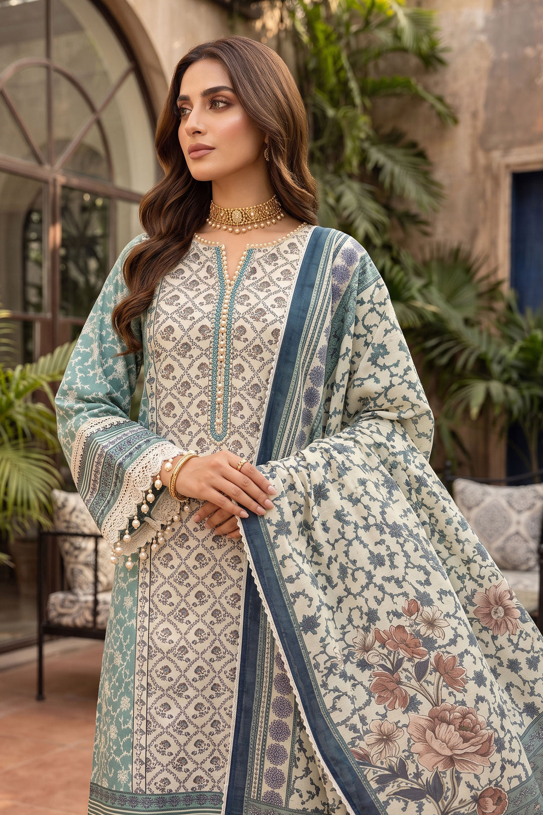 Multi 3 Piece Unstitched Premium Printed Lawn