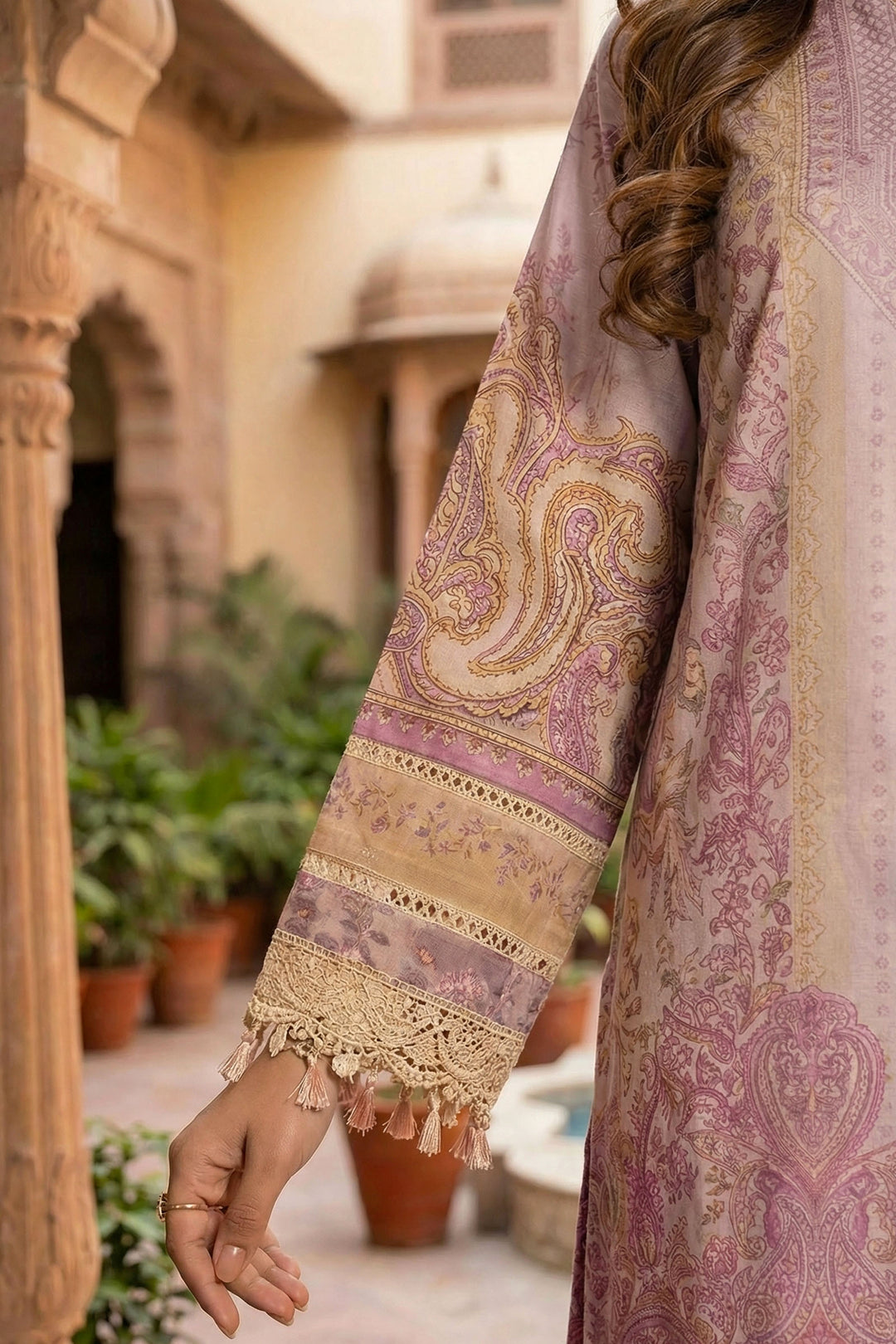 Light Pink 3 Piece Unstitched Premium Printed Lawn
